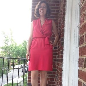 Tahari Coral faux wrap dress